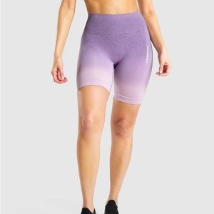 Gymshark Adapt Ombré Seamless Shorts- Light Purple Marl